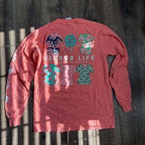 Simply-southern Women's Orange and Pink Shirt